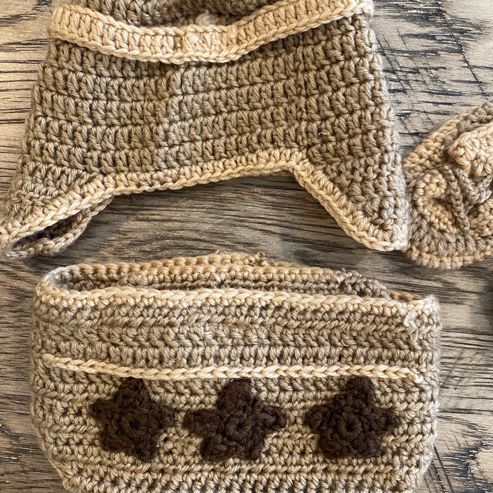 Baby newborn pilot knit outfit
